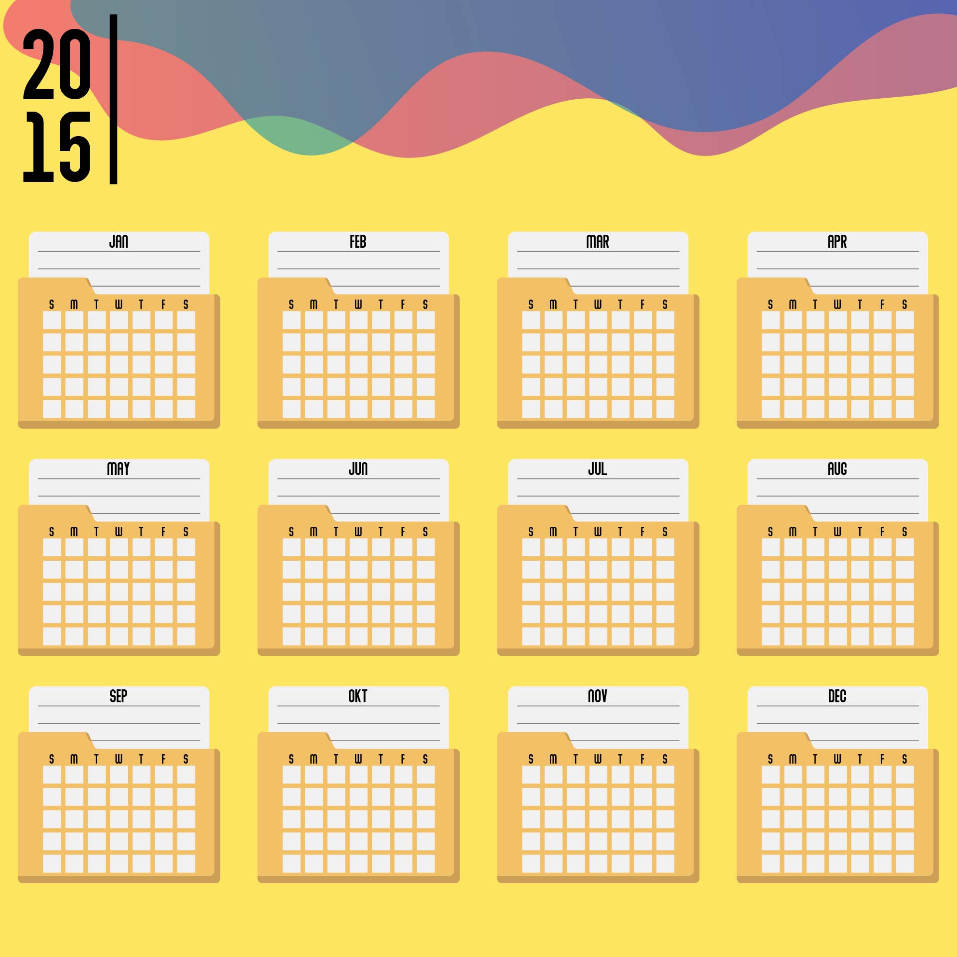 2015 Blank Calendar Print Outs