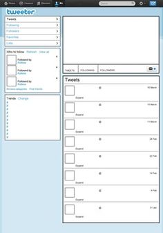 Blank Twitter Template for Students