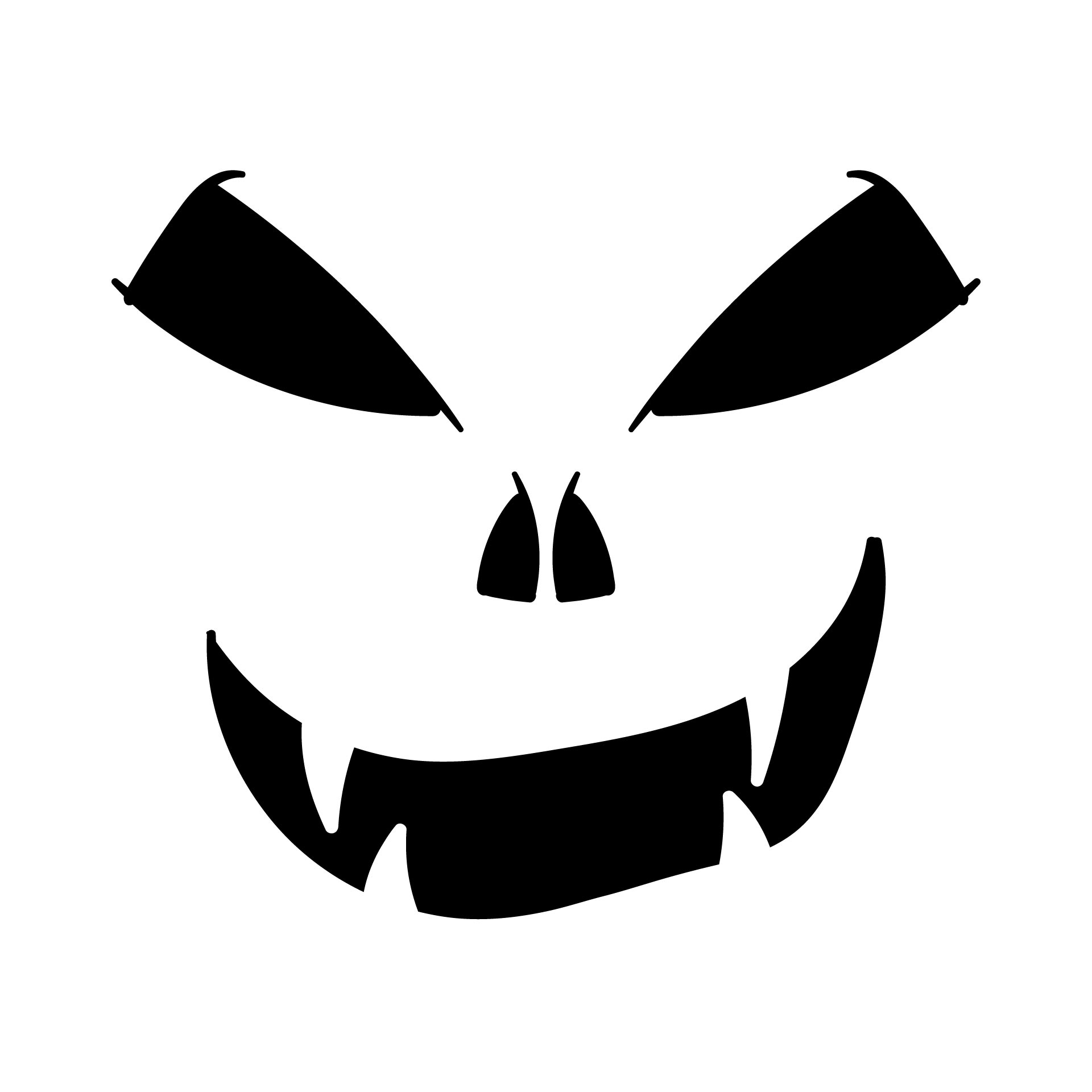 Scary Pumpkin Stencils Printable Customize And Print