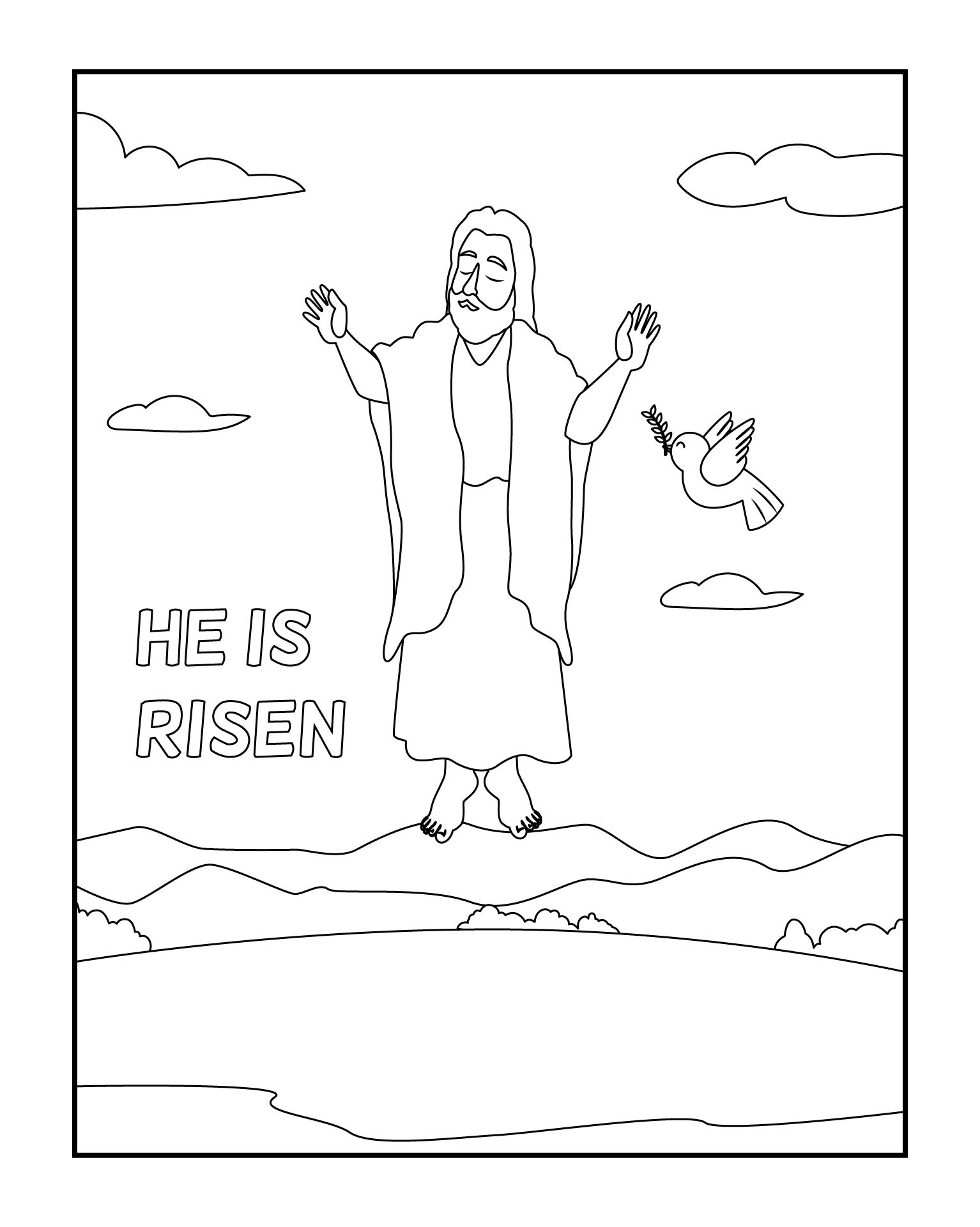 Christian Easter Coloring Pages Printable