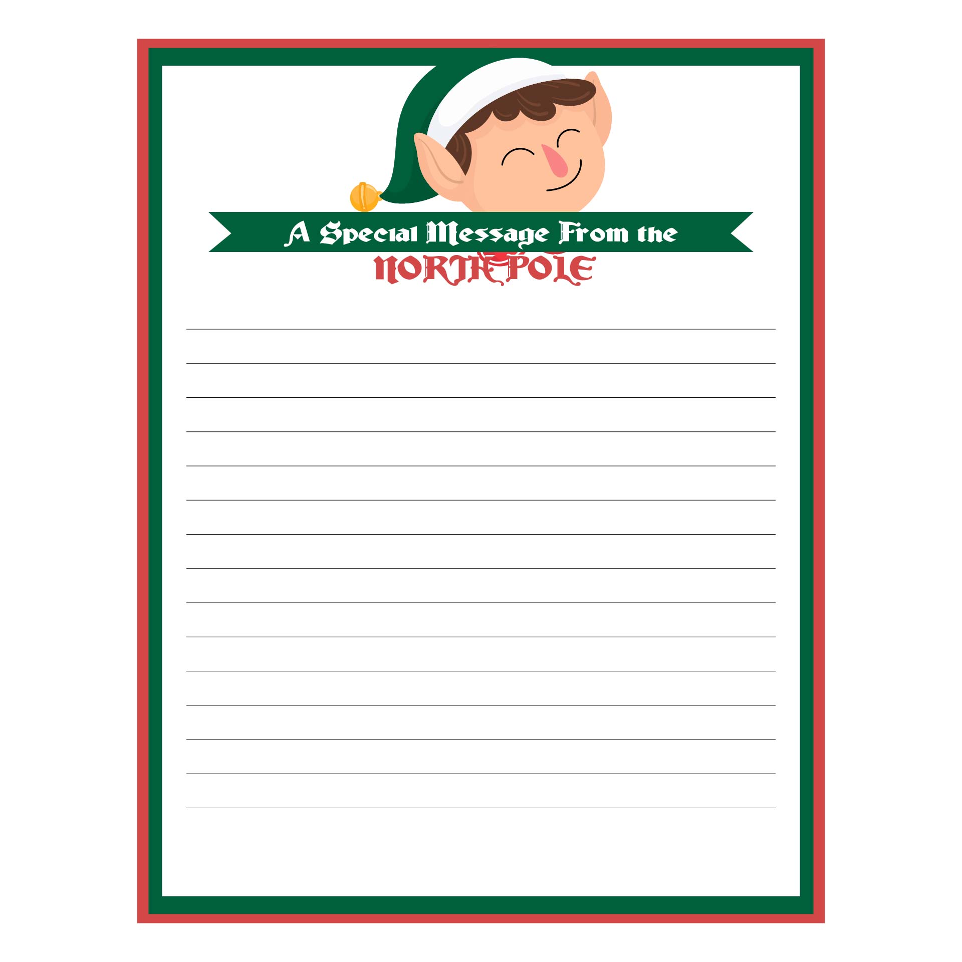 Elf On The Shelf   Christmas Paper Borders