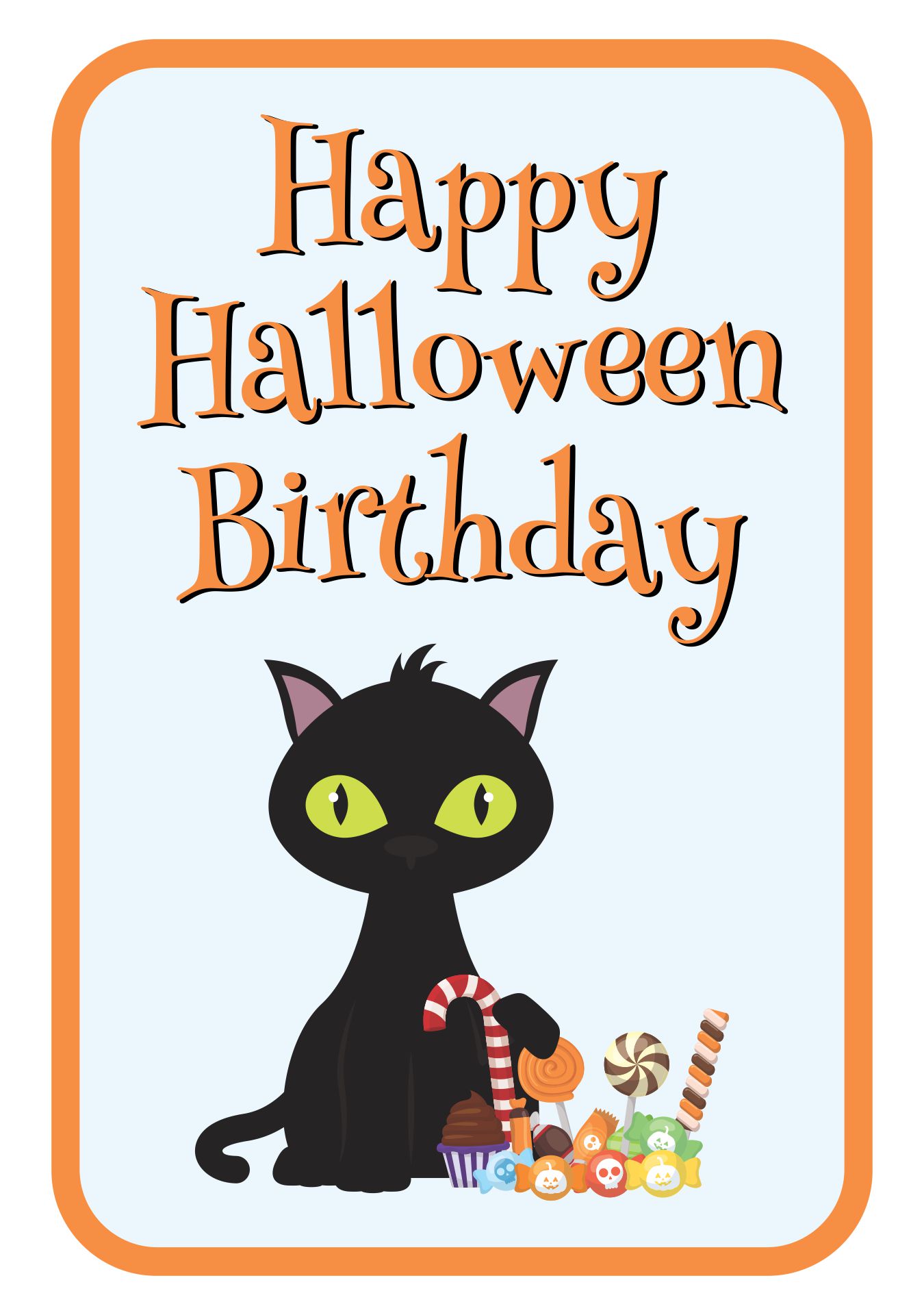 Halloween Birthday Card Printable Printable Templates Free