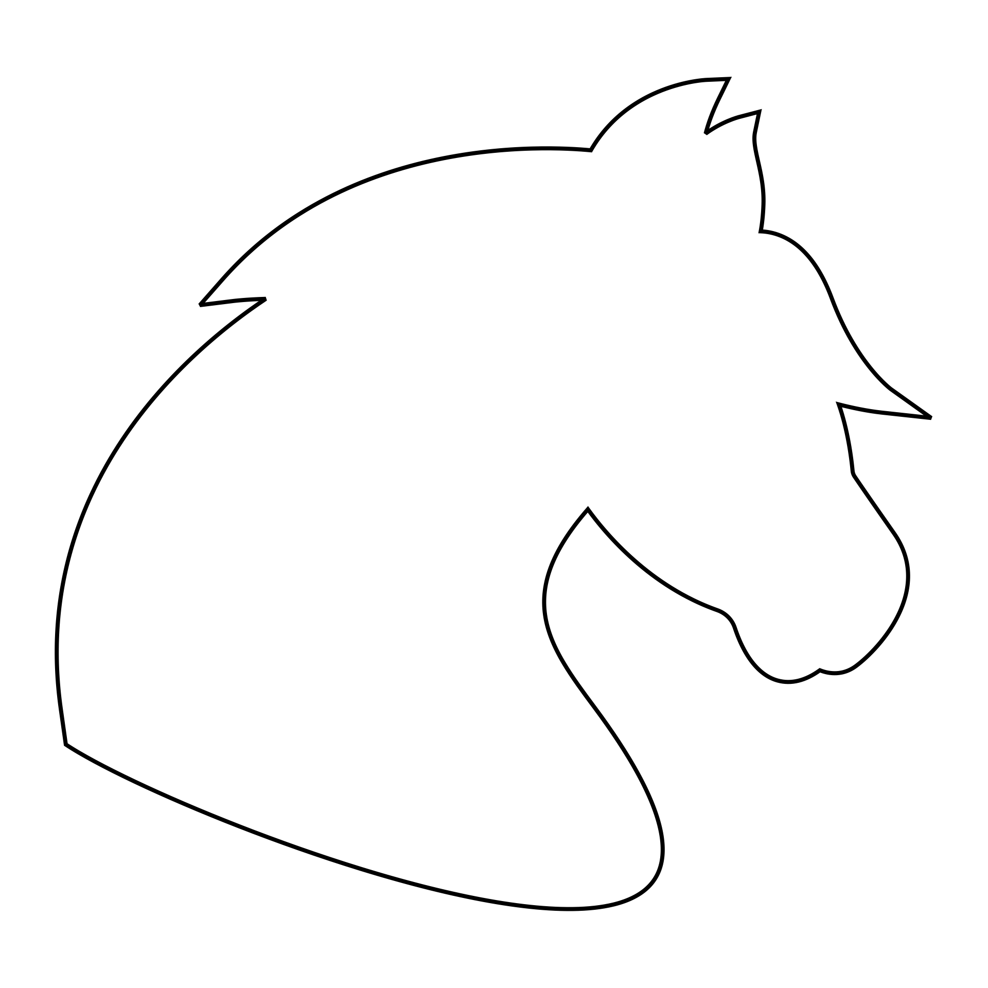 Cut Out Horse Head Template