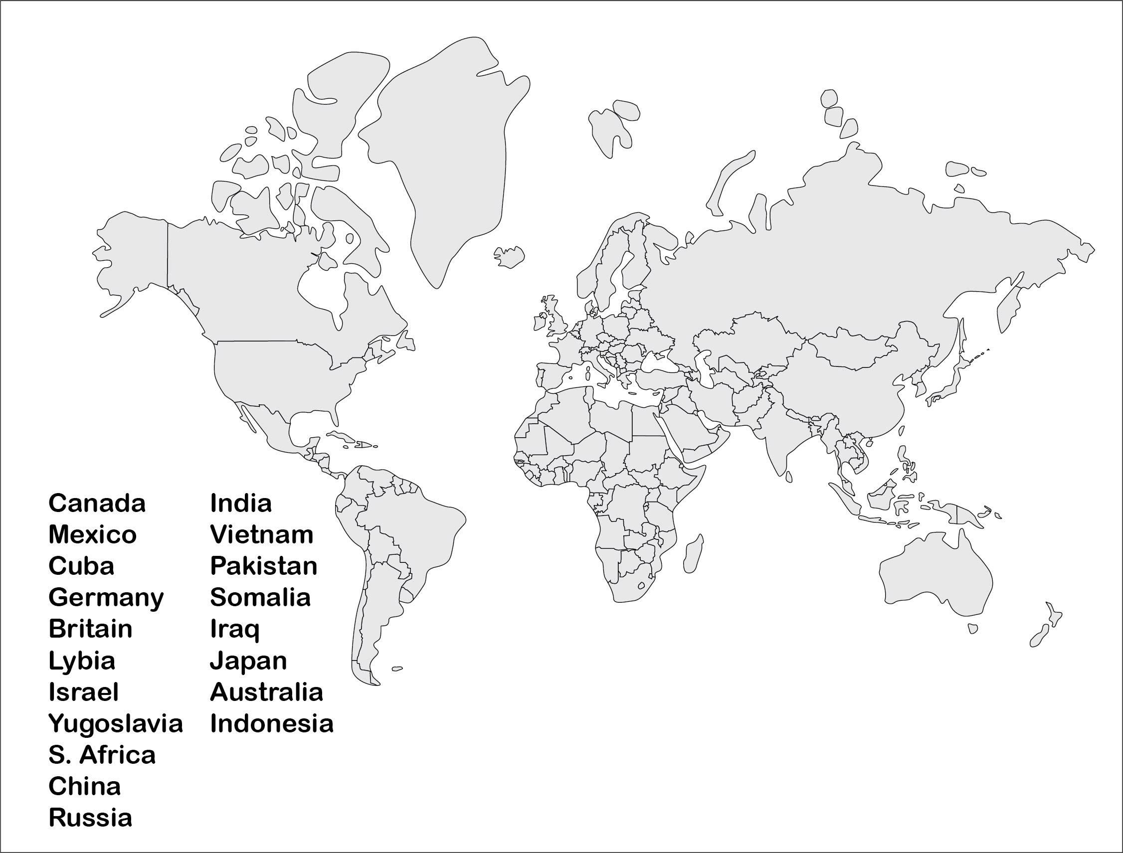 Printable World Map Worksheet Printable Blank World