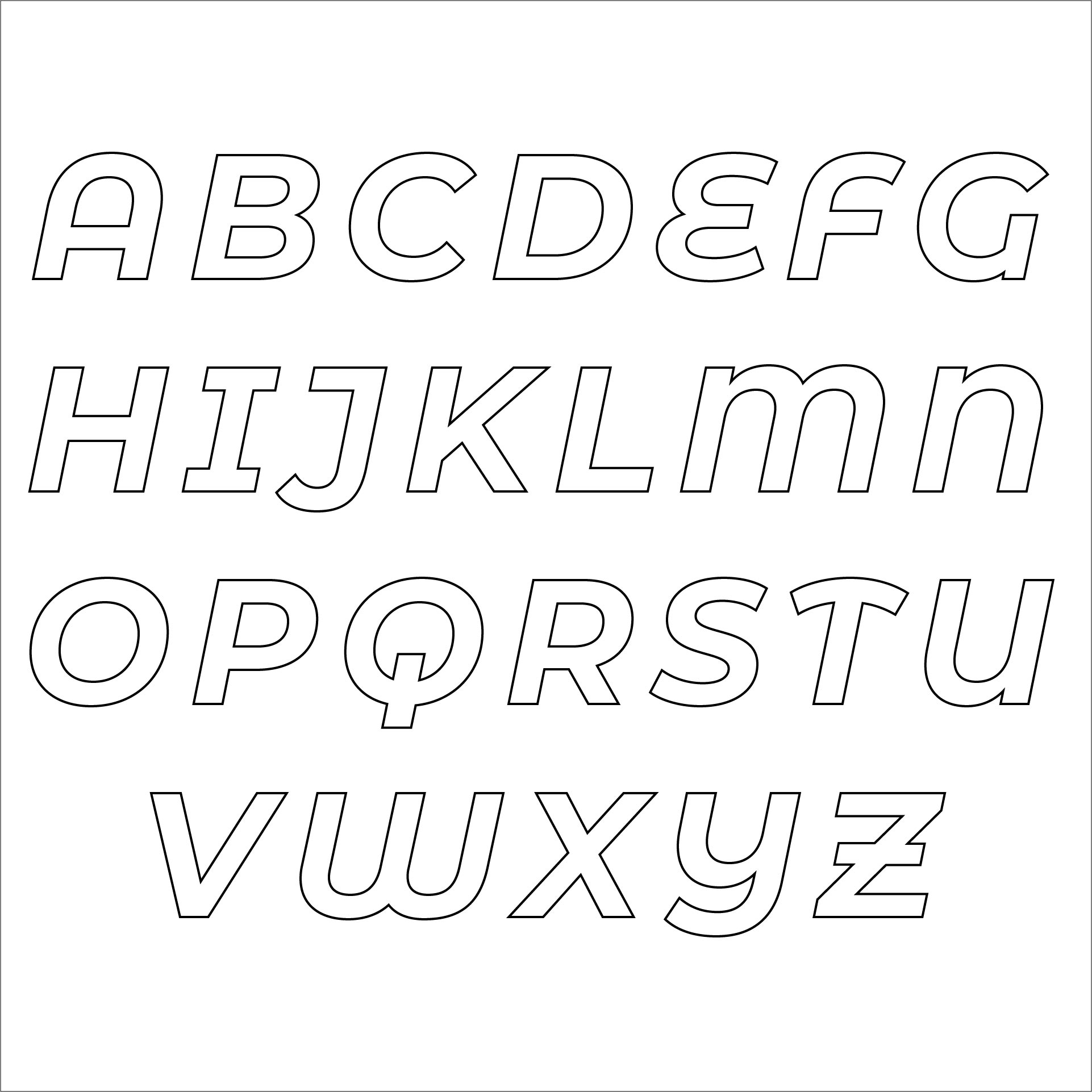  Printable Alphabet Stencil Letters Template