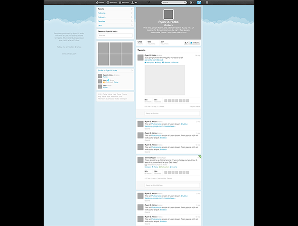 Twitter Page Template