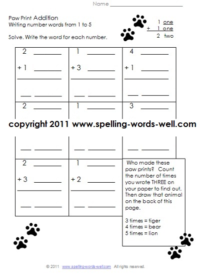 1st Grade Spelling Worksheets Printable