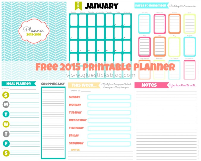 2015 Printable Weekly Planner Calendars