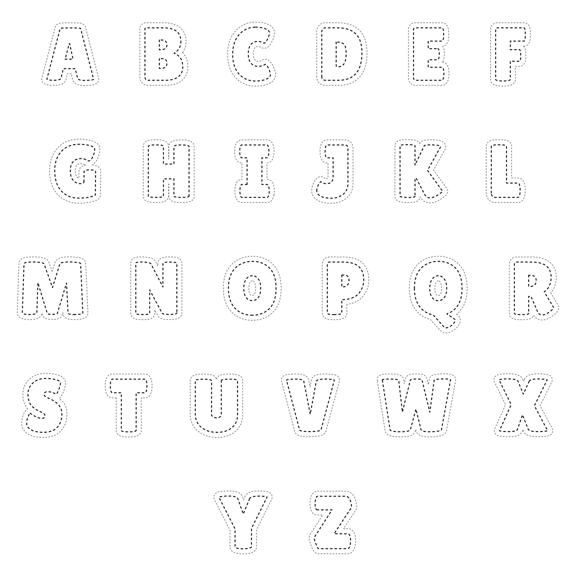 Printable Alphabet Tracing Templates