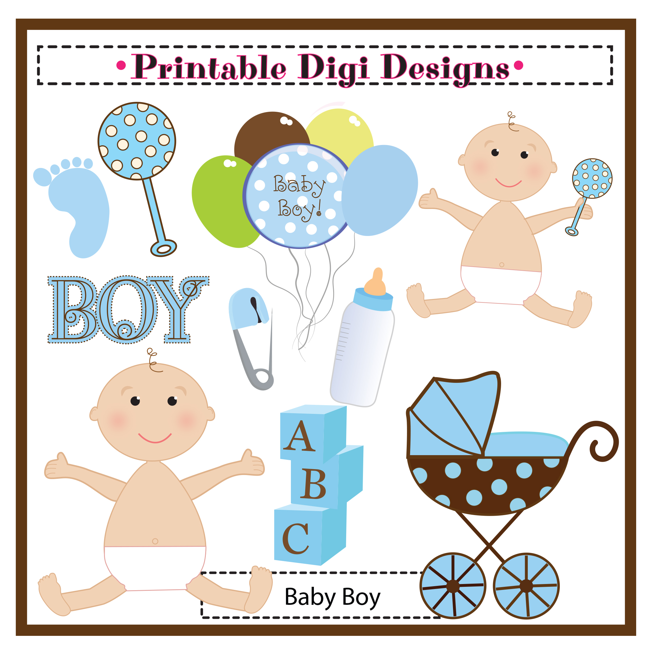 Baby Boy Free Baby Shower Clip Art Vector For Clipart Library Clip ...