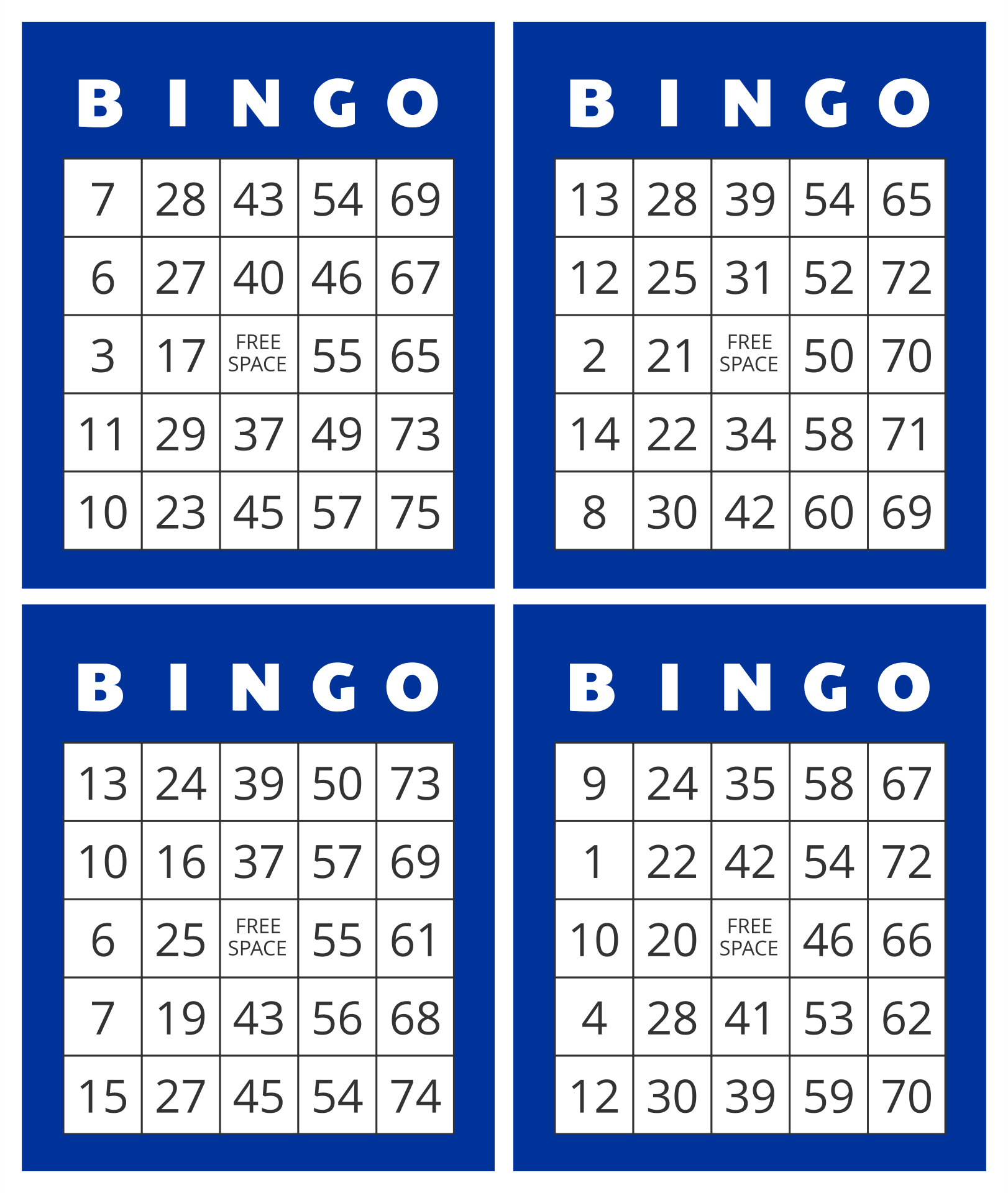 10 Best Printable Bingo Numbers 1 75