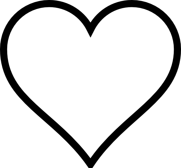 Black and White Heart Template