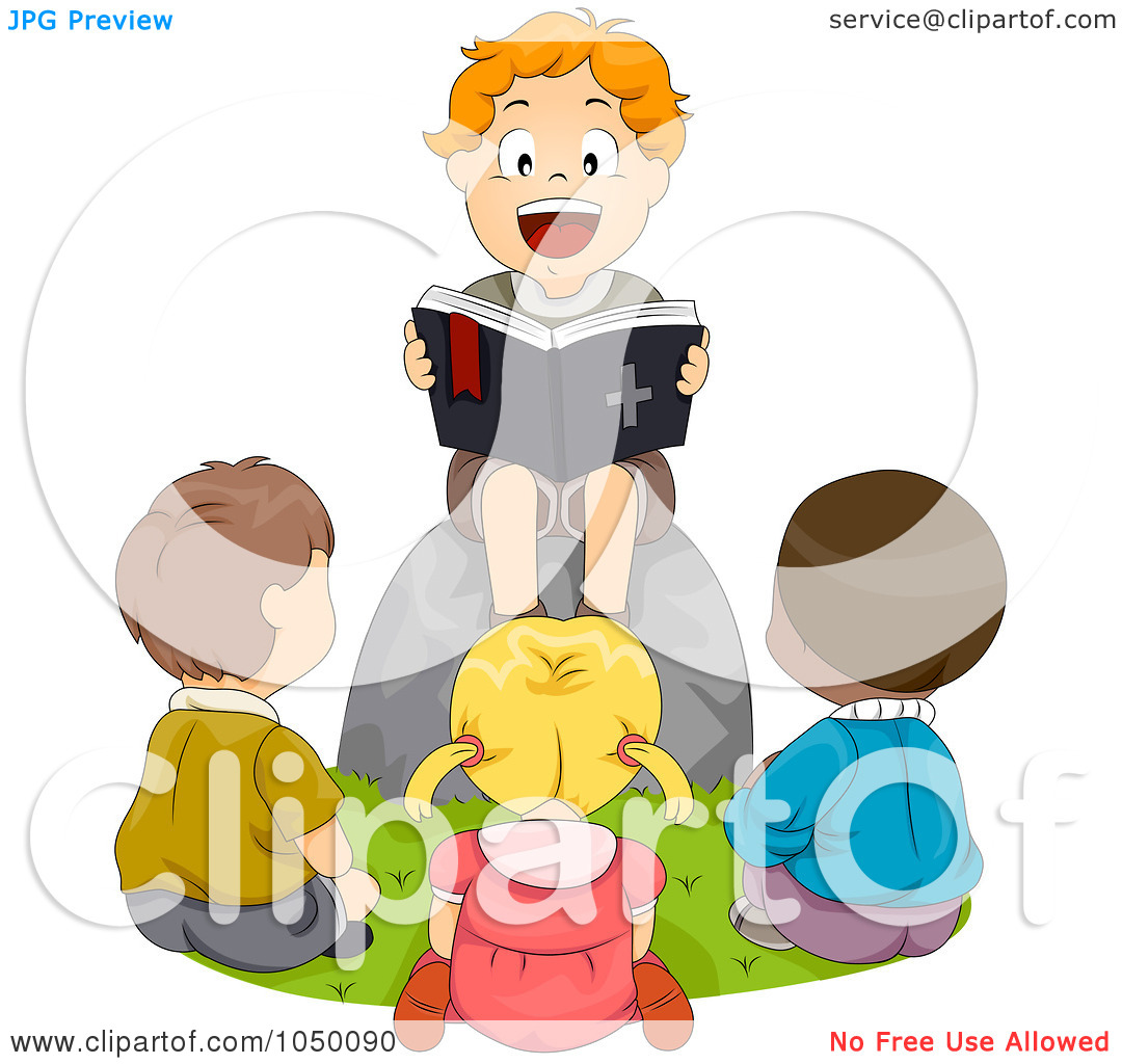 Boy Reading Bible Clip Art