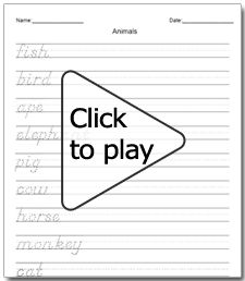 Cursive Handwriting Practice Worksheet