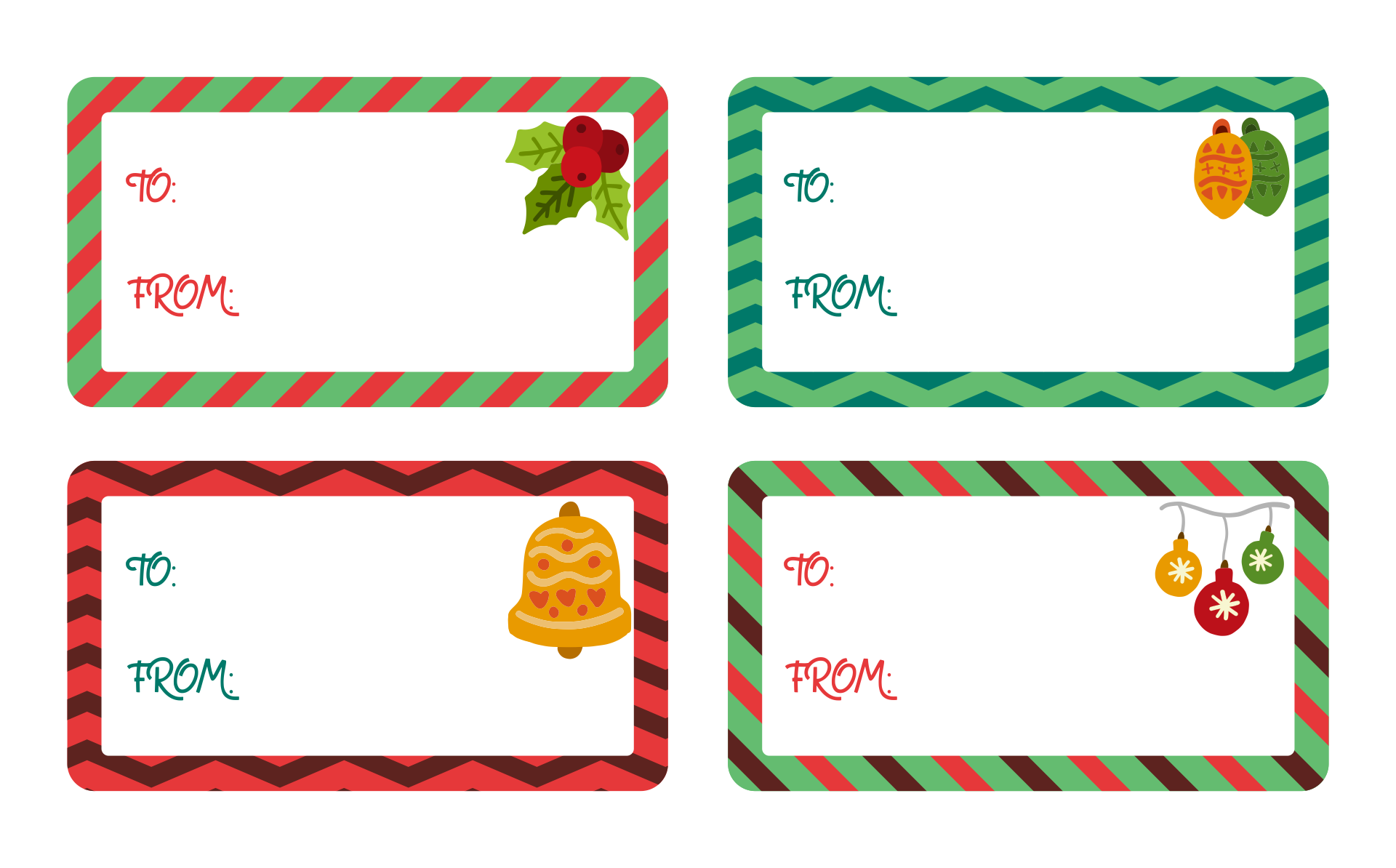 Printable Christmas Labels Templates