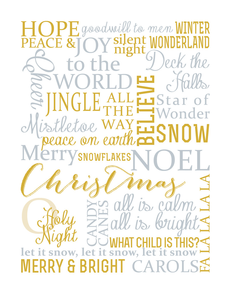 Printable Christmas Subway Art