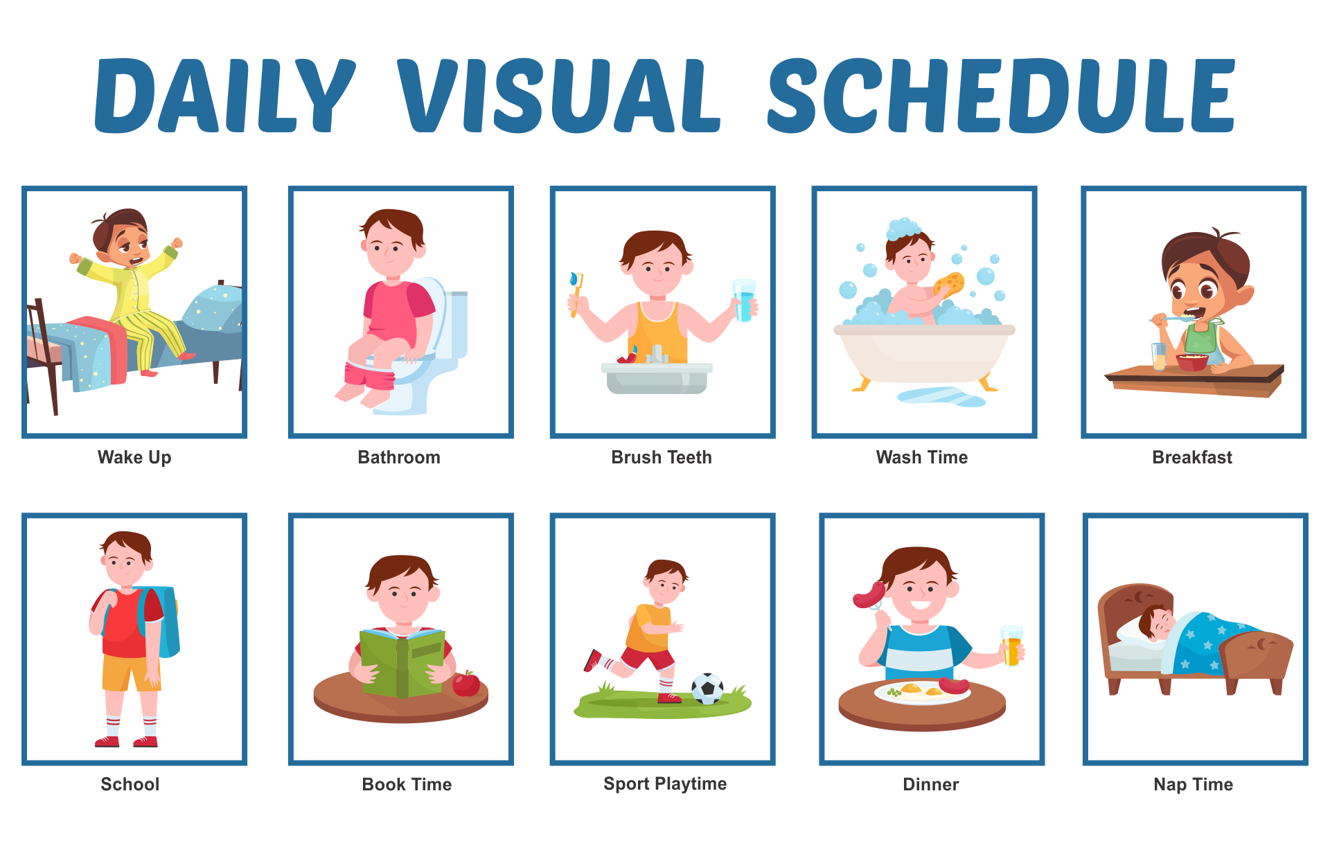 visual schedule daily cliparts hd free arrives