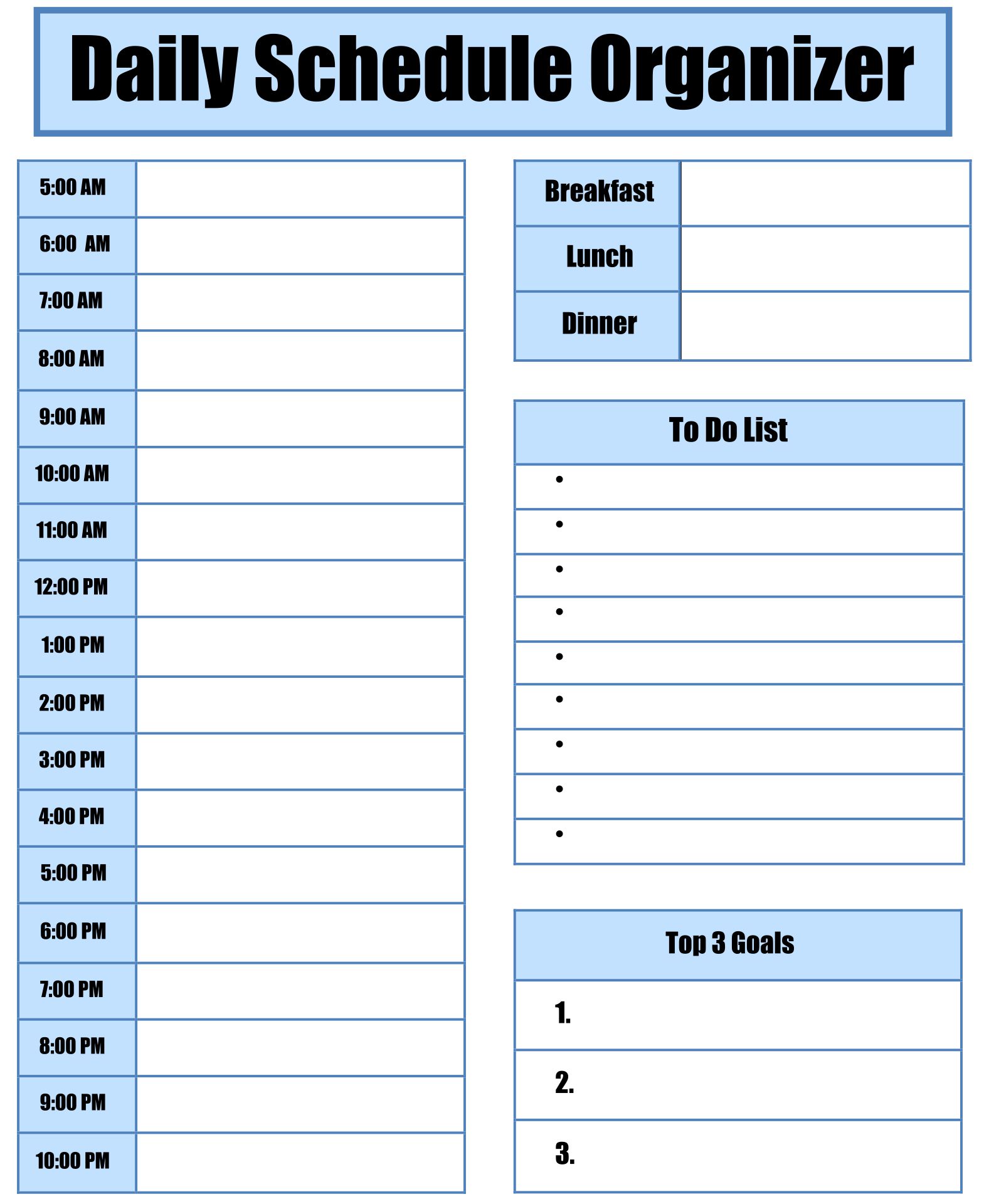 Printable Visual Schedule
