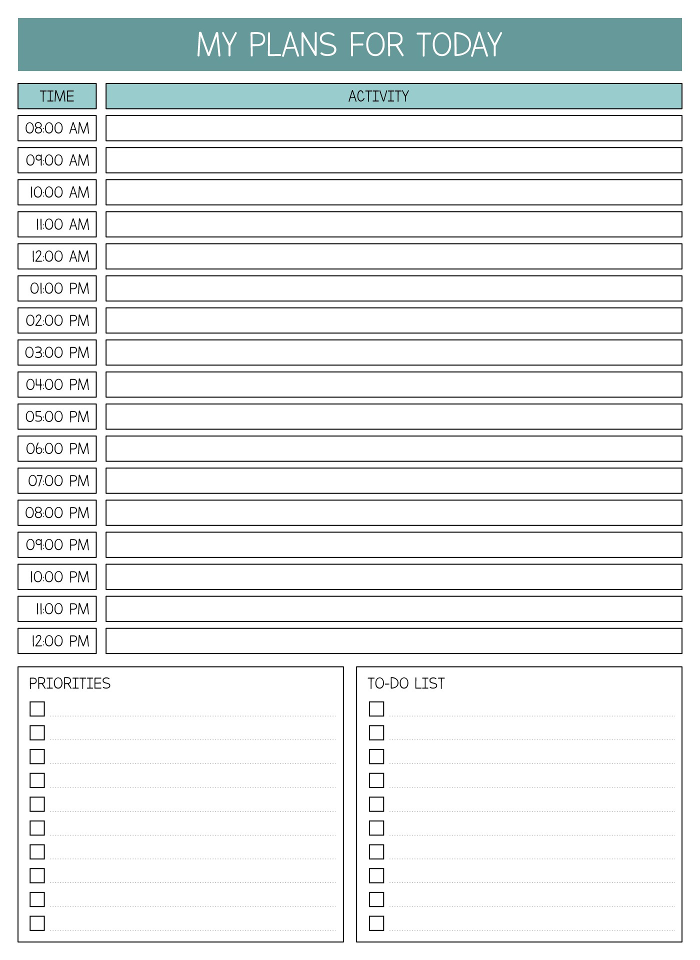 Printable Blank Visual Schedule Template 2023 Template Printable