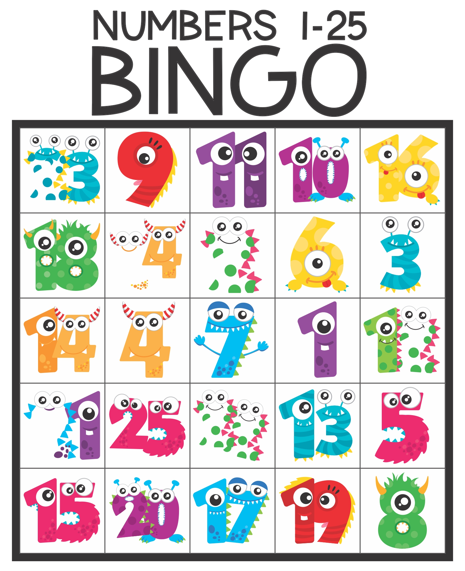 Free Printable Bingo Numbers