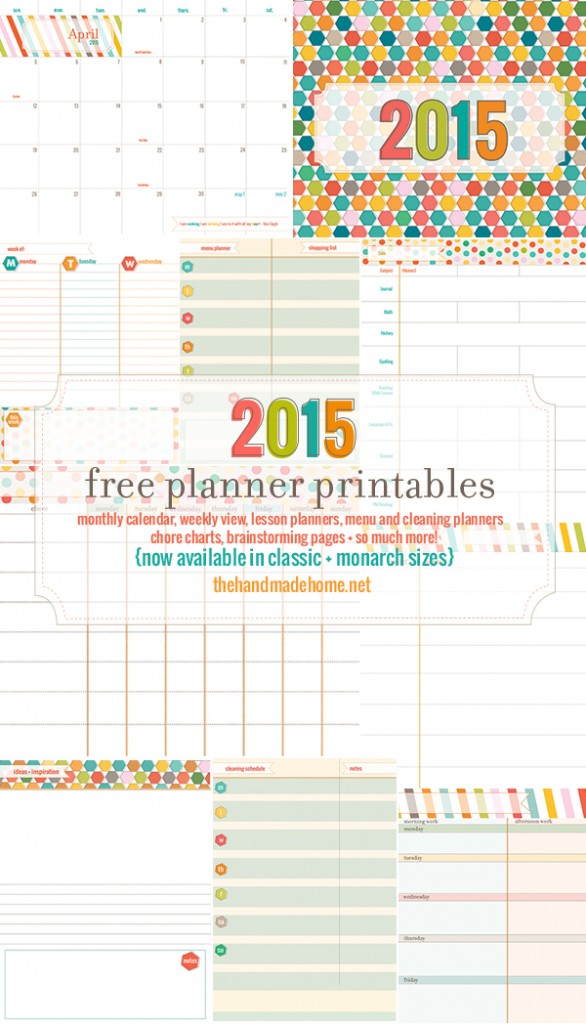 Printable Planner Pages 2015