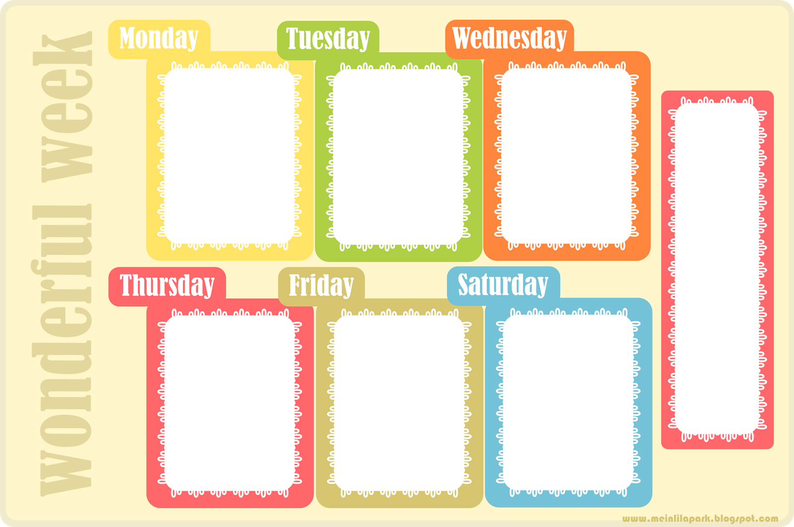 Printable Weekly Homework Planner