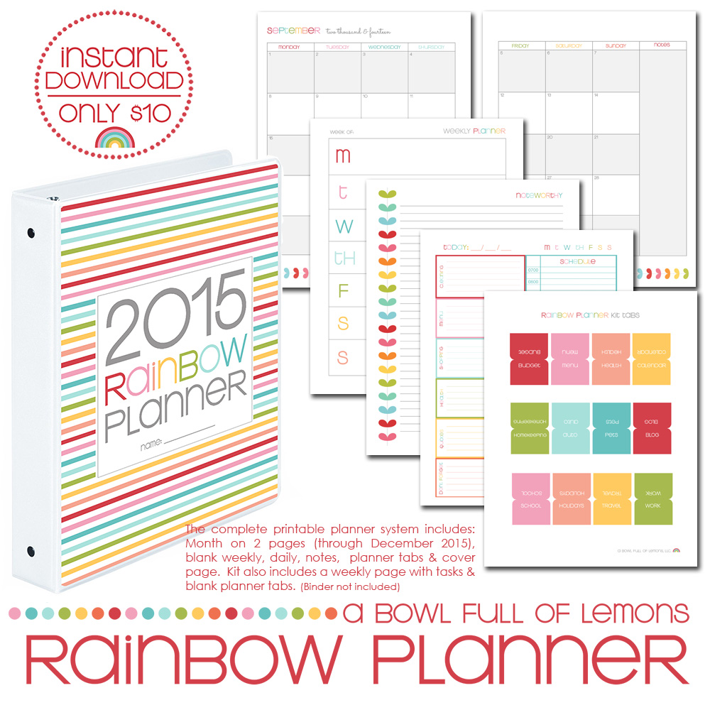 Printable Weekly Planner Pages 2015