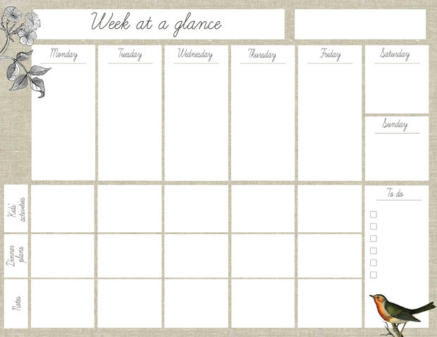 Printable Weekly Planner