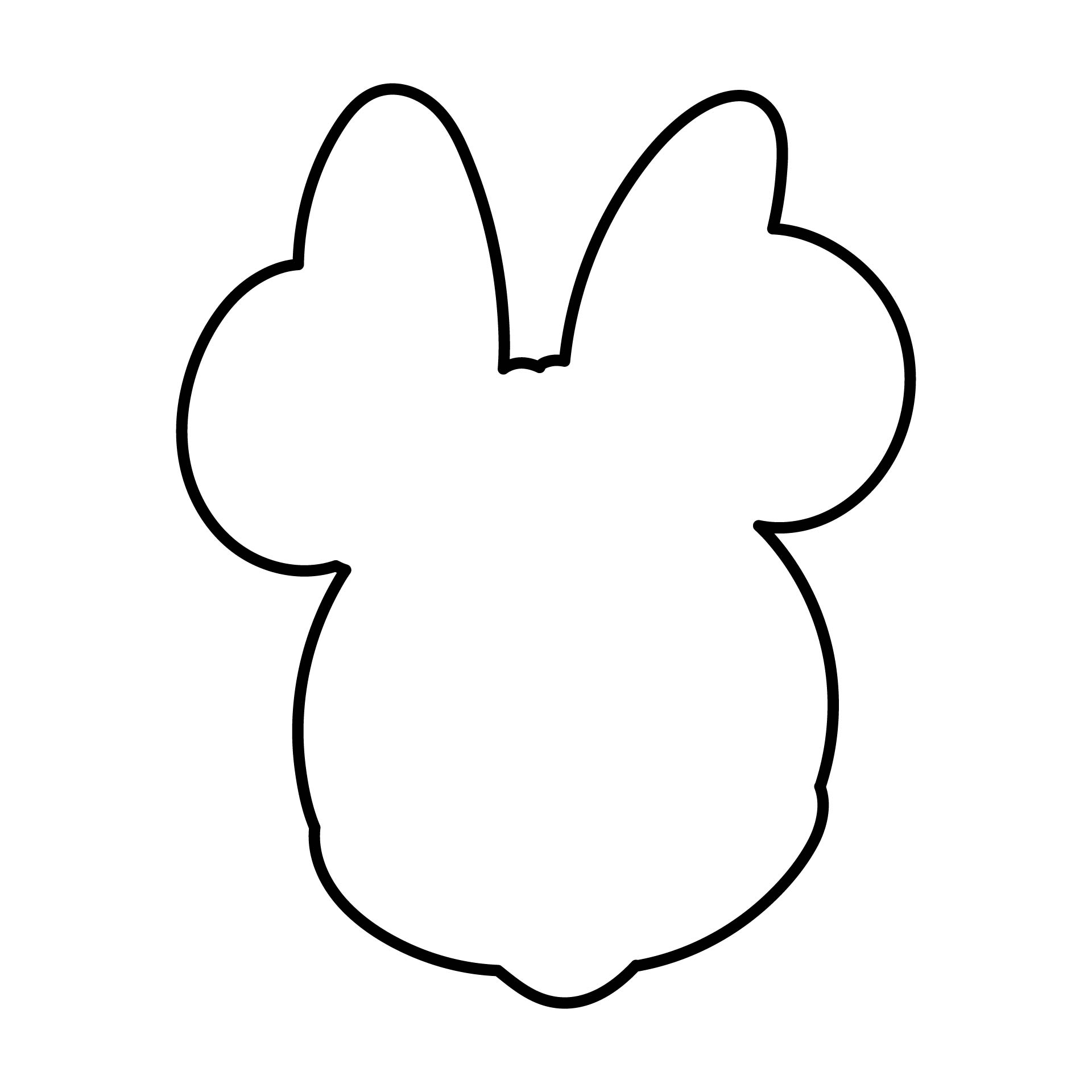 minnie mouse black and white outline