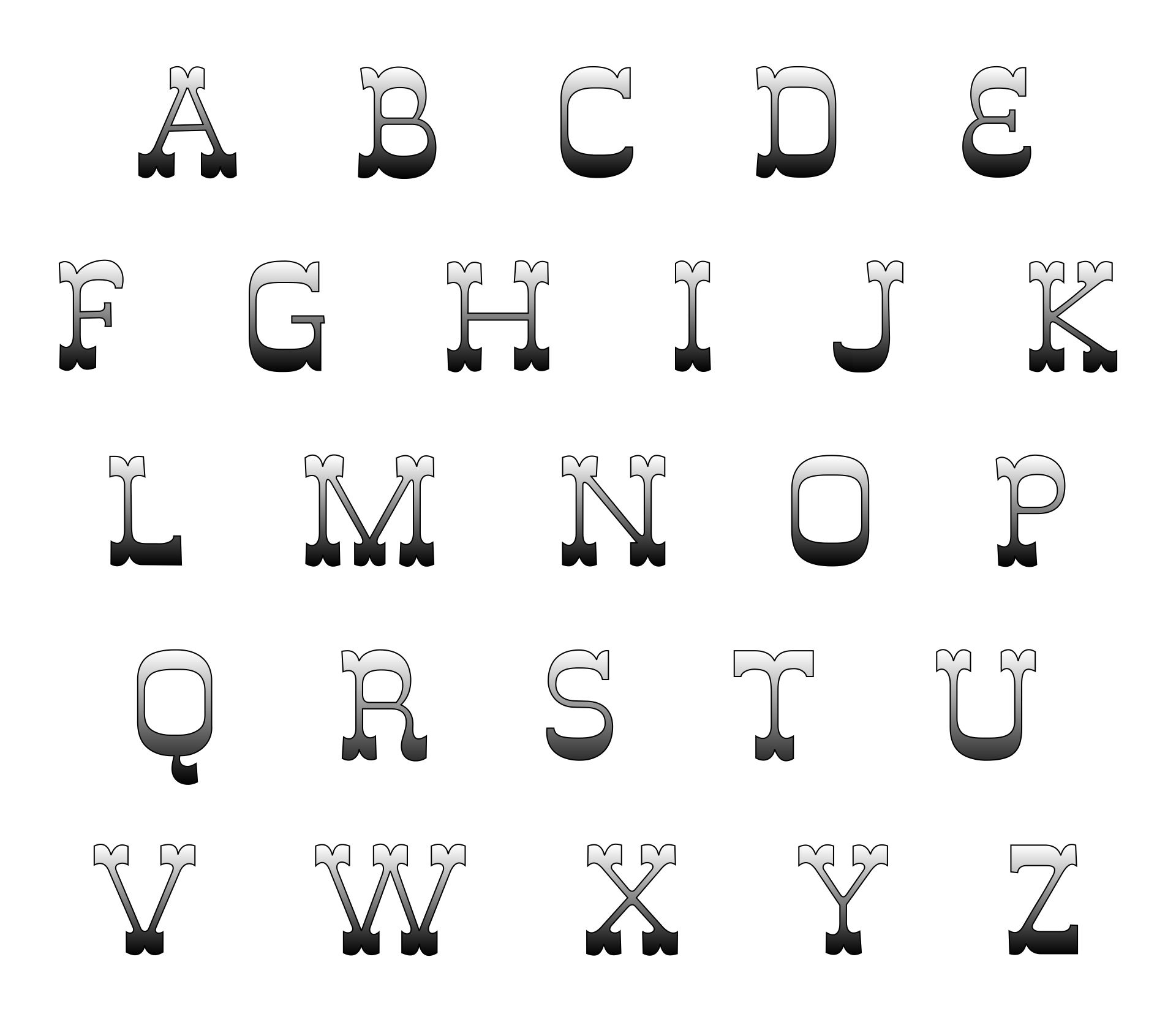 8 Best Images Of Free Printable Fonts Templates Free Printable Letter ...