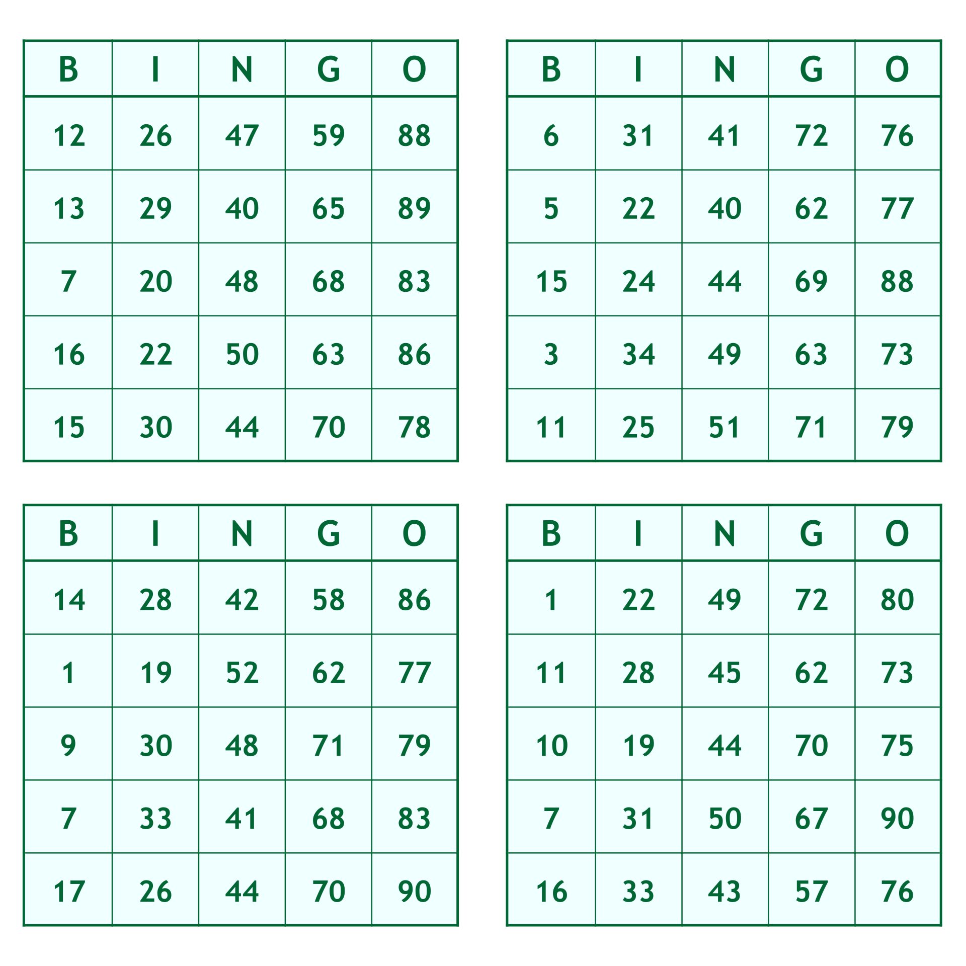 10 Best Printable Bingo Numbers 1 75 PDF For Free At Printablee