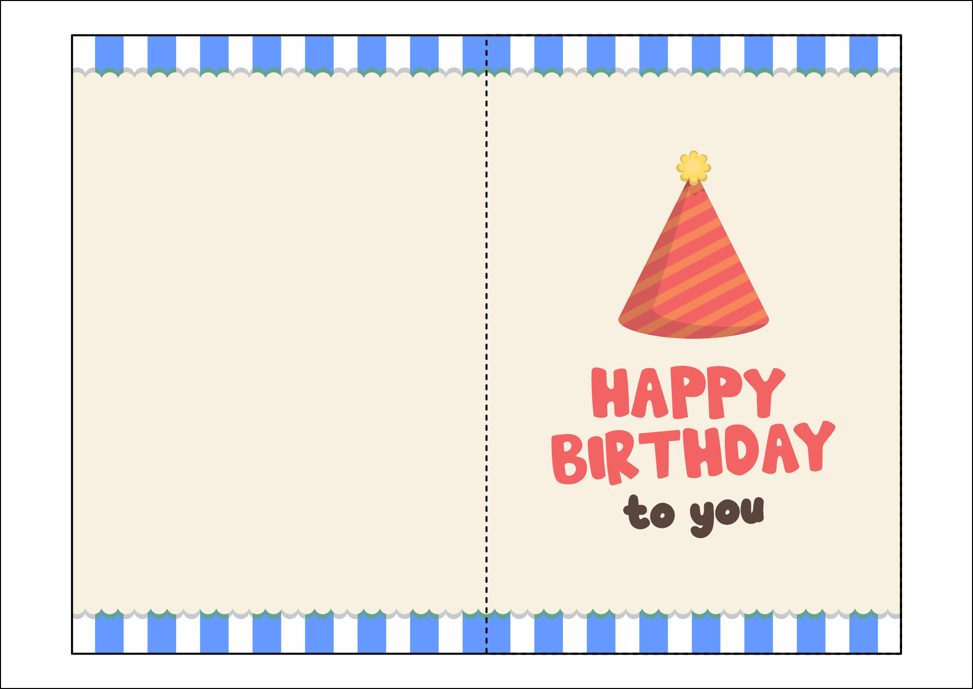 Free Printable Foldable Birthday Cards To Color Printable Templates