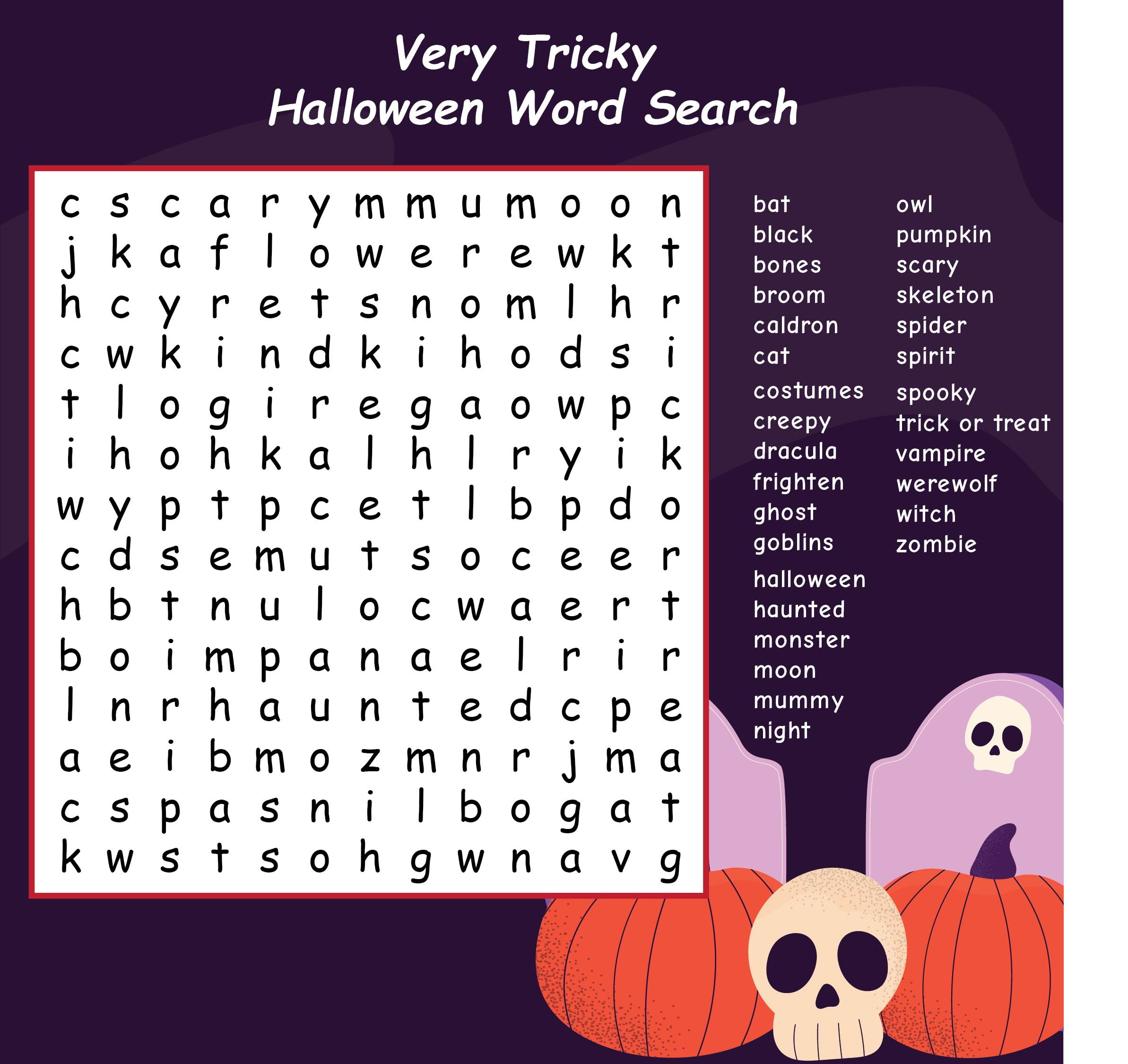 Halloween Word Search Pages - 15 Free PDF Printables | Printablee
