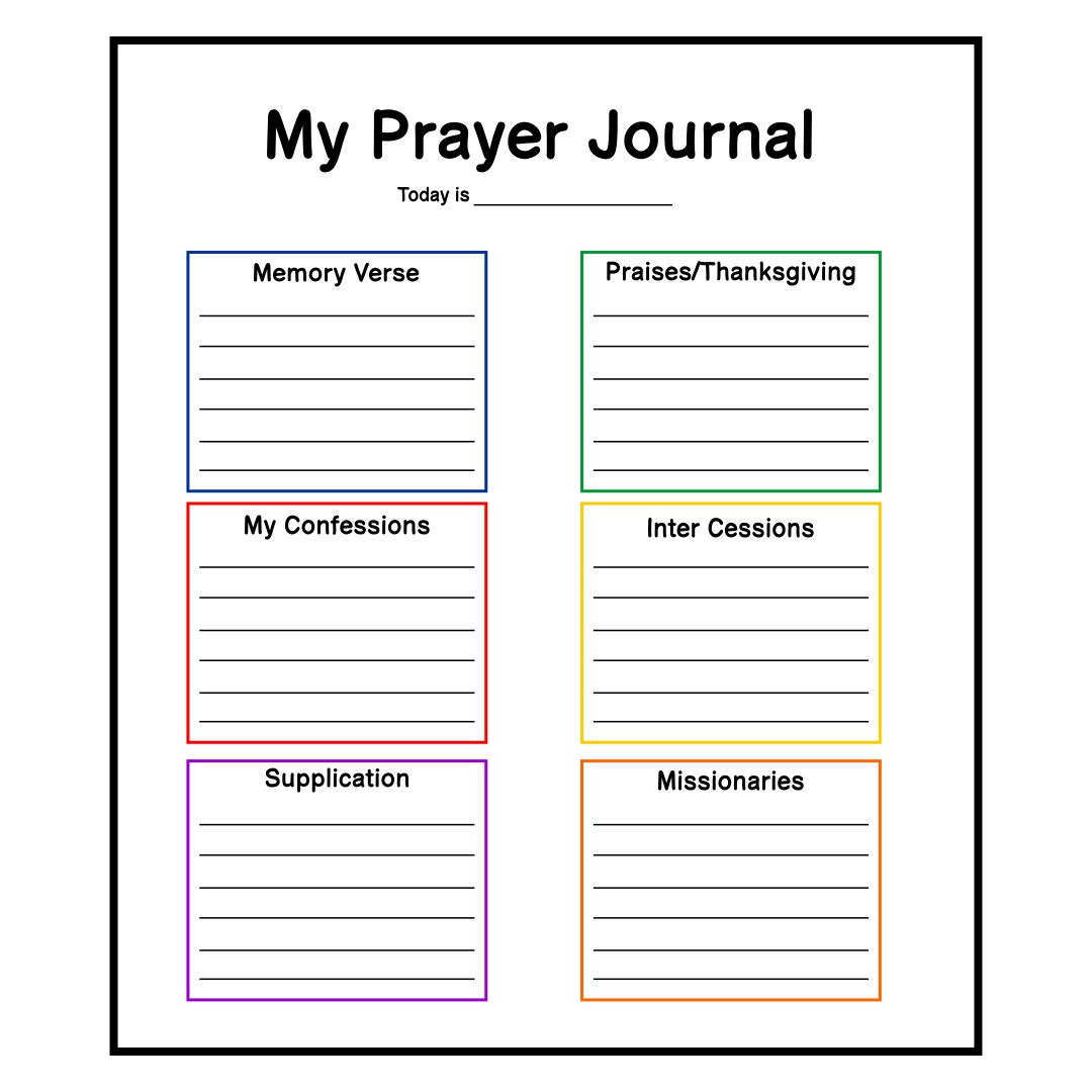 Printable Prayer Sheets  Templates