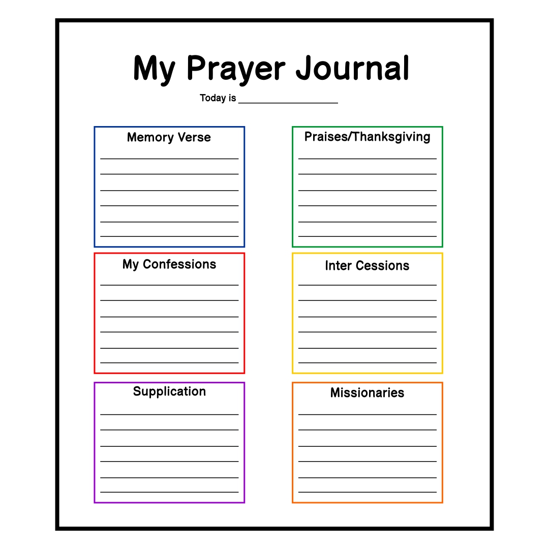 Prayer Sheets  Templates