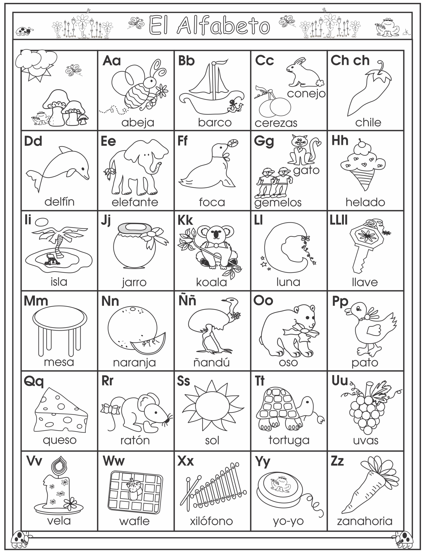 Numbers And Alphabet In Spanish Worksheets For Kids
