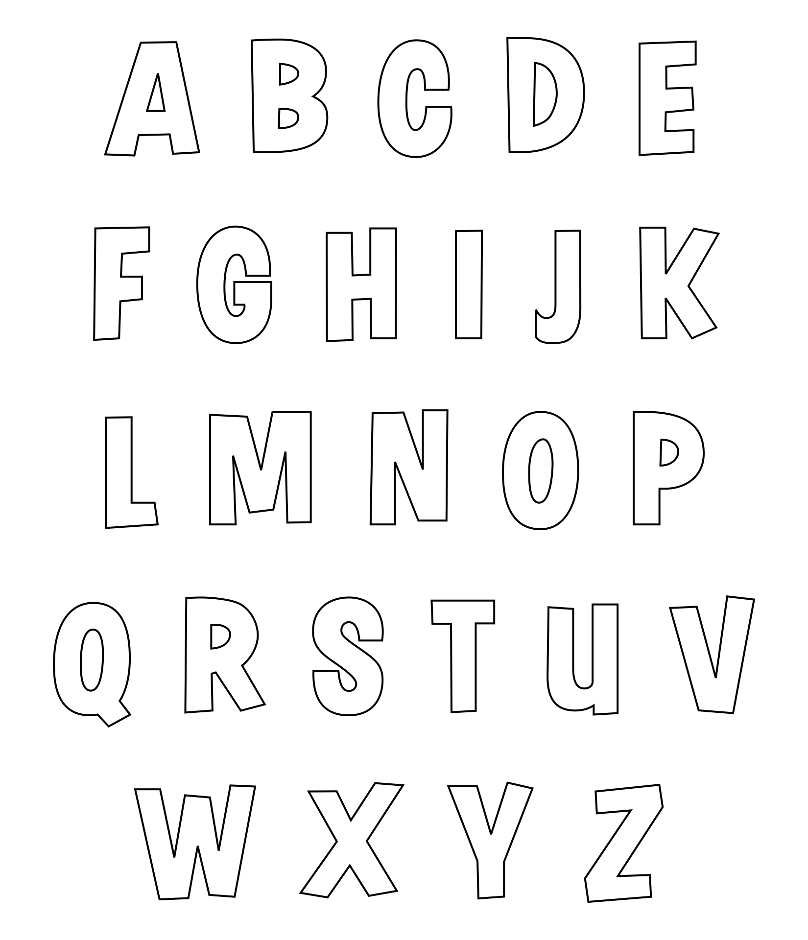 6 Best Printable Alphabet Letters To Cut PDF For Free At Printablee