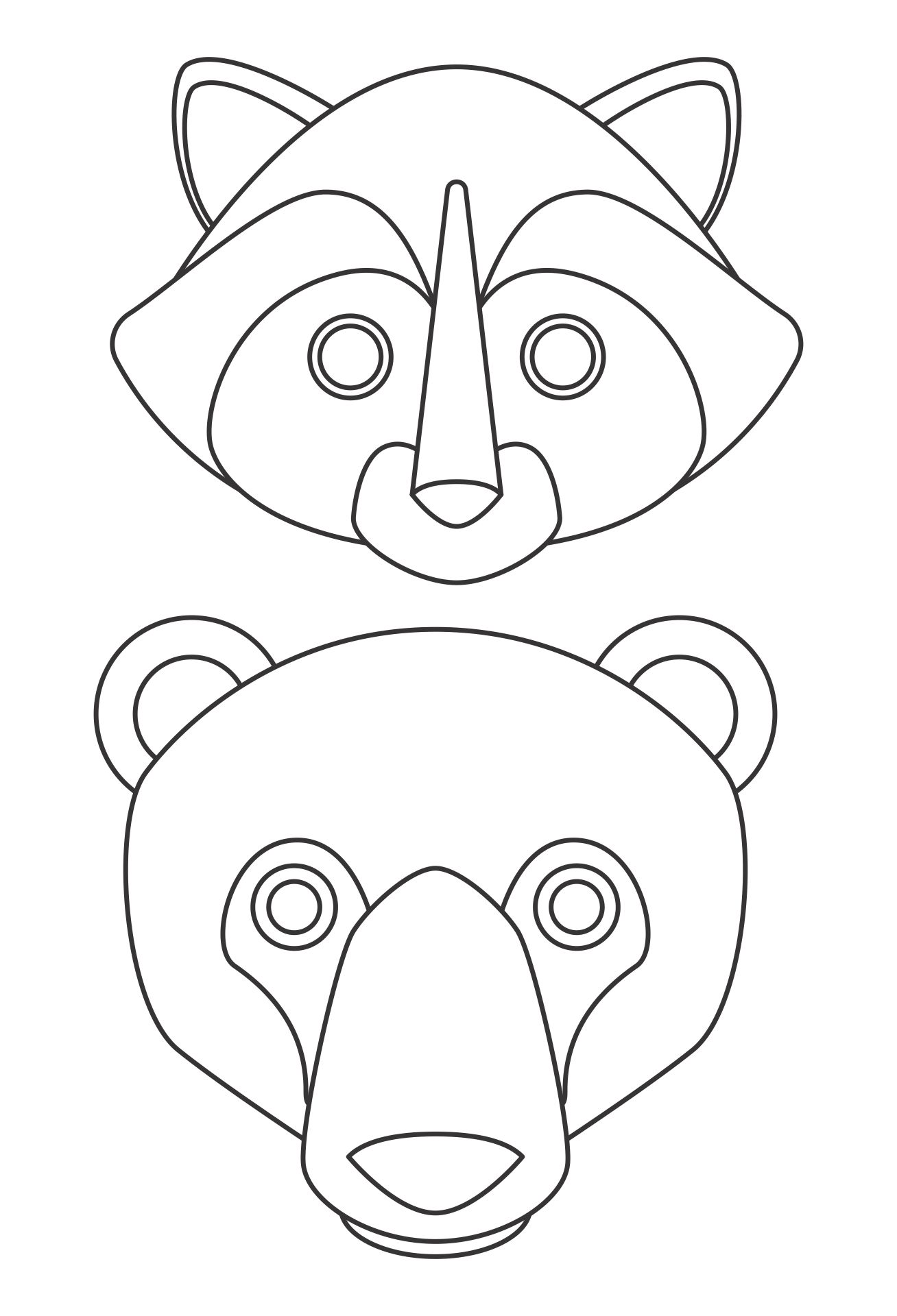 Dog Paper Masks Printable Animal Pet Coloring Craft Activity Costume | Made  By Teachers