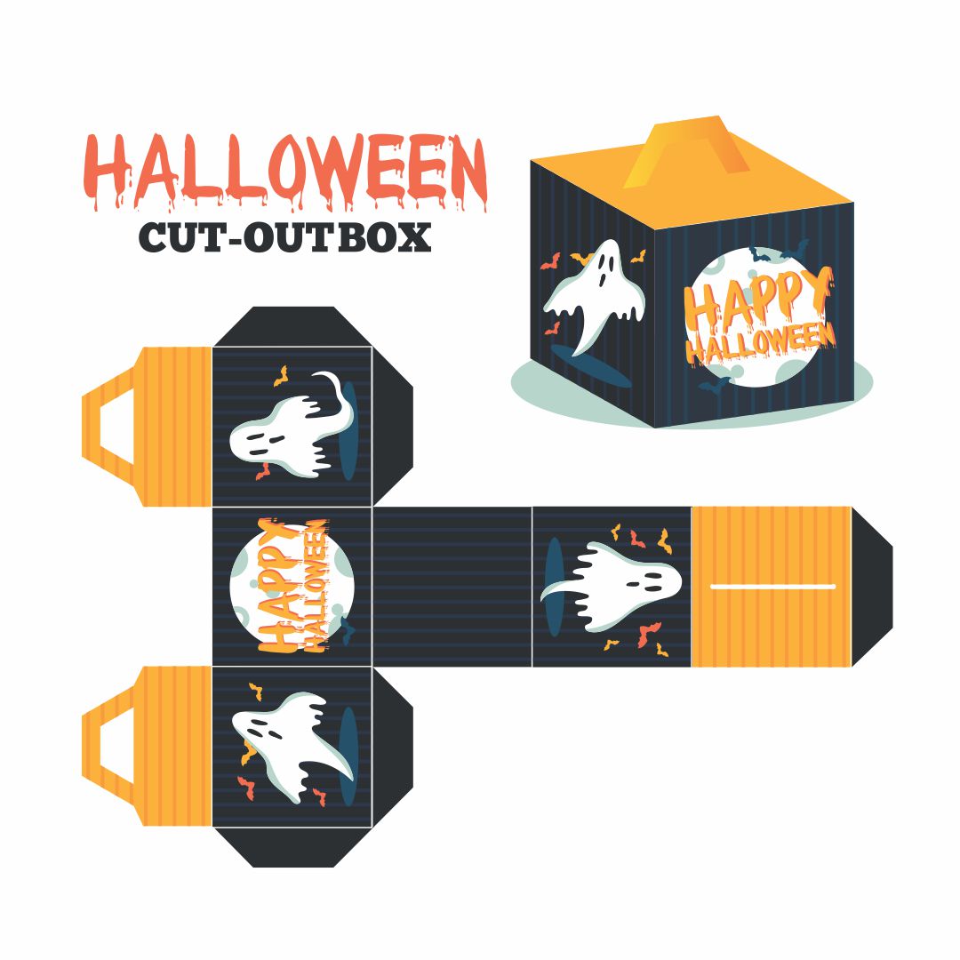 Printable Halloween Cupcake Boxes