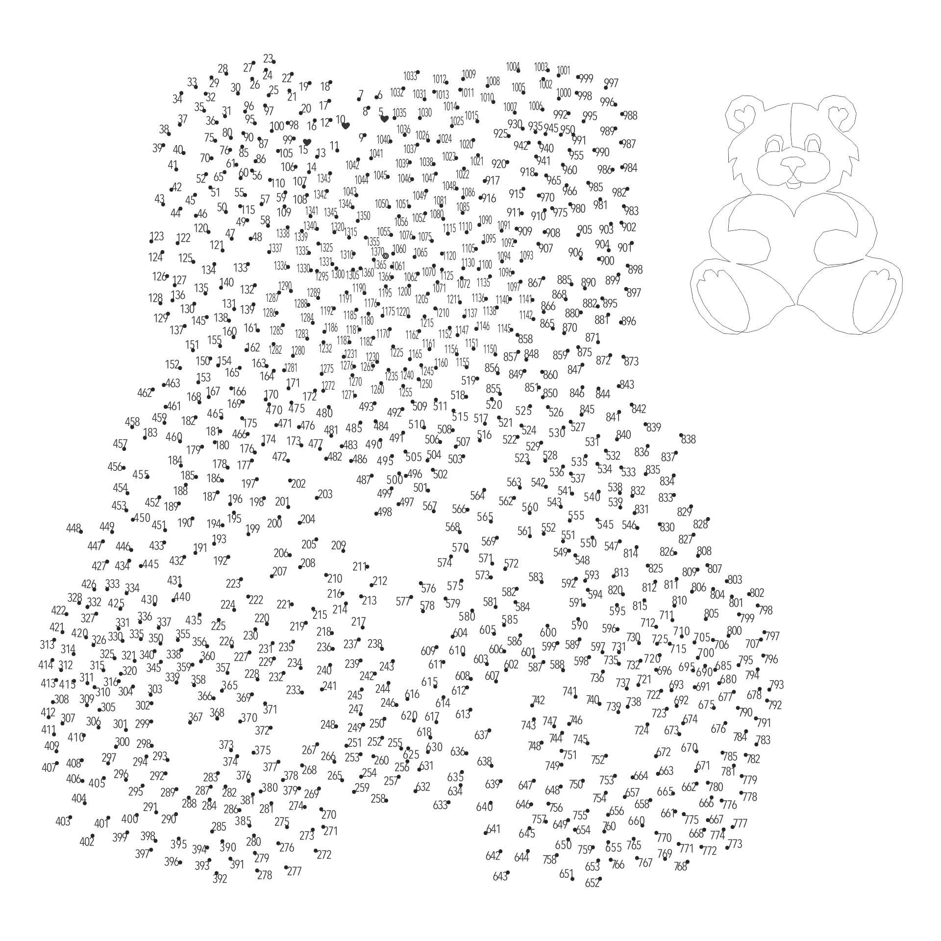 1000 Connect The Dots Printables