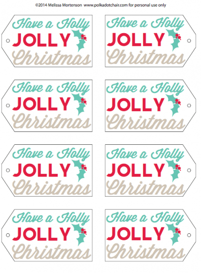 3 Best Images of Free Printable Christmas Gift Tags Holly - Free ...