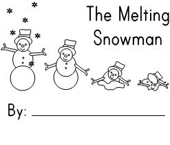 Melting Snowman Coloring Page