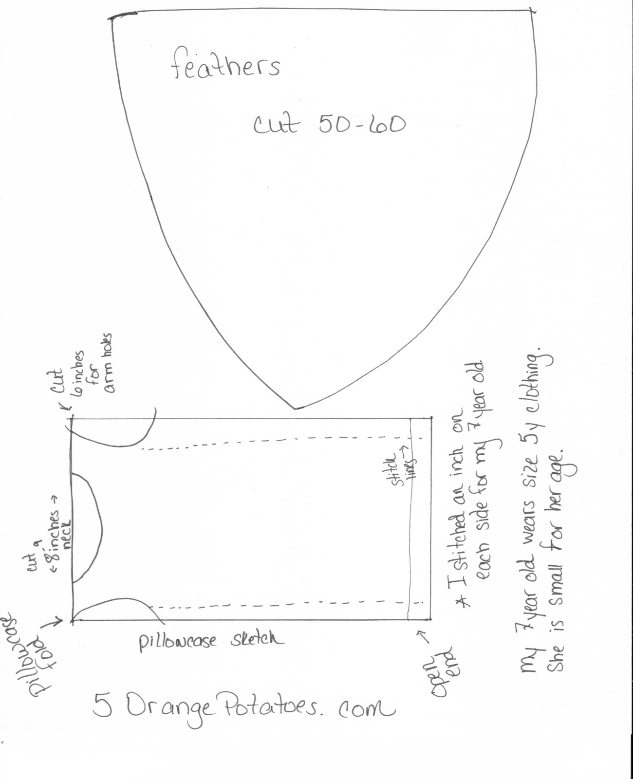 Owl Feather Pattern Template