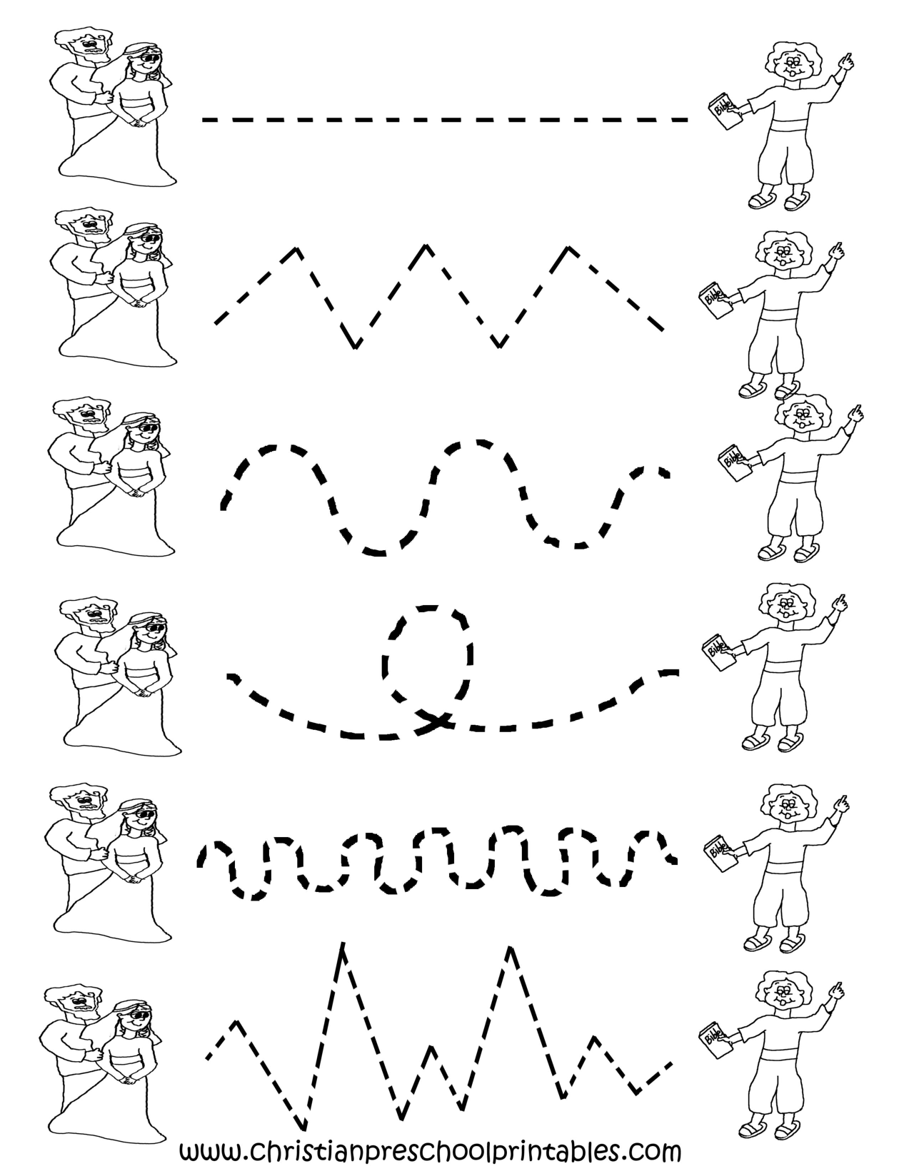 Printable Tracing Worksheets Preschool