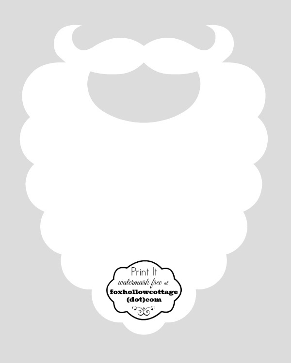 Santa Beard Cut Out Template