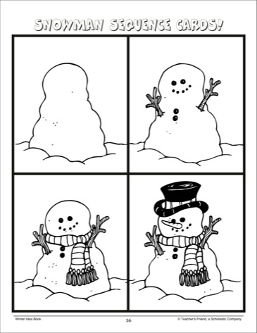 Snowman Sequencing Cards Printable