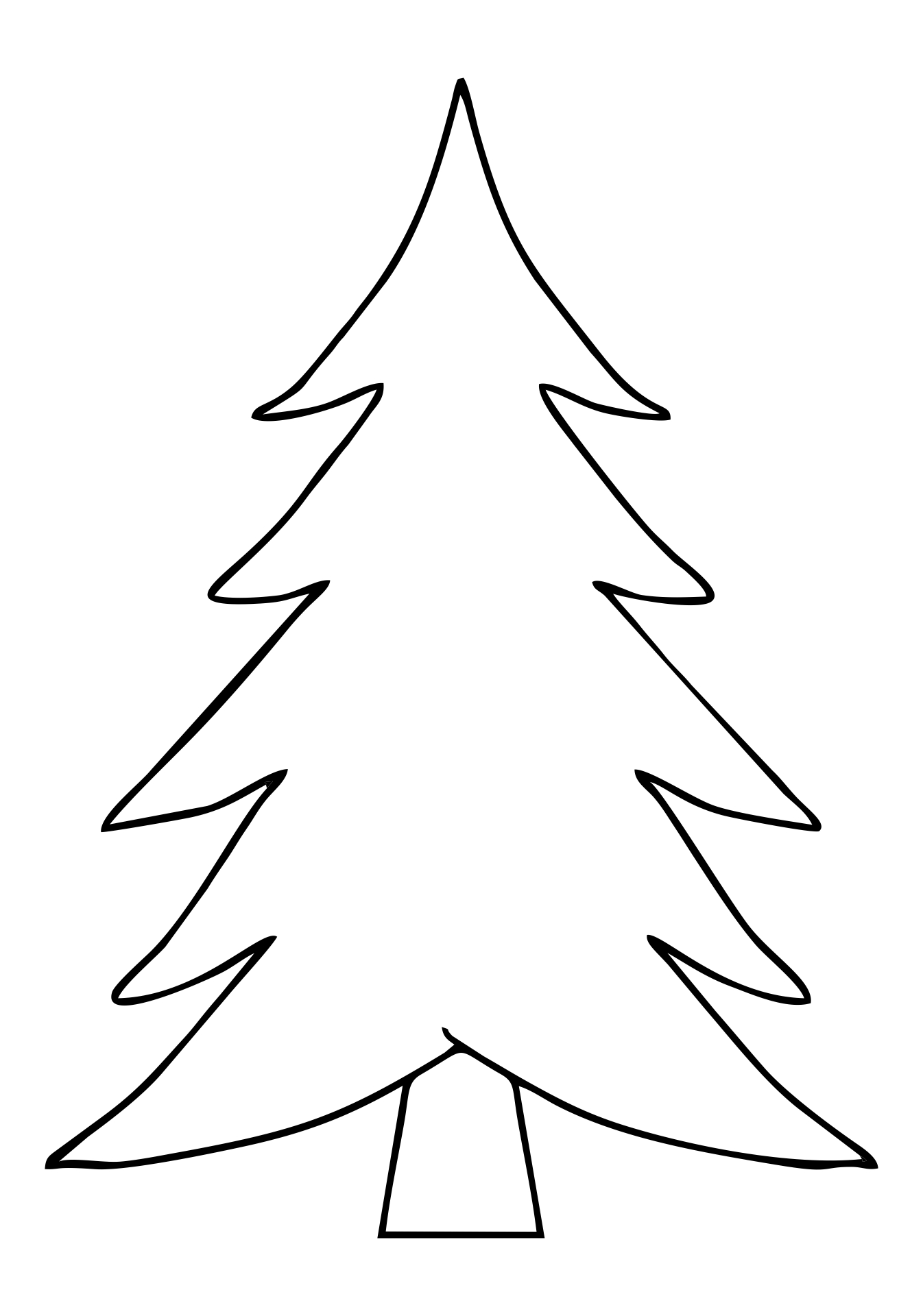 Christmas Tree Stencil - 10 Free PDF Printables | Printablee
