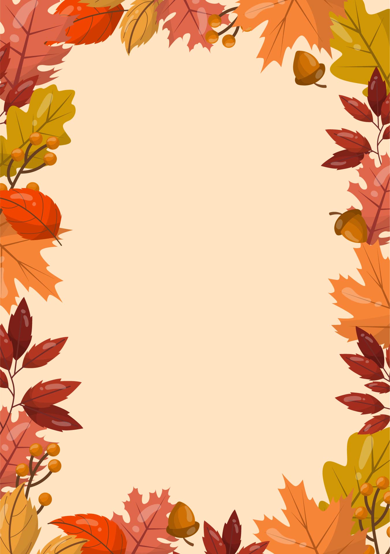 Printable Fall Leaf Borders