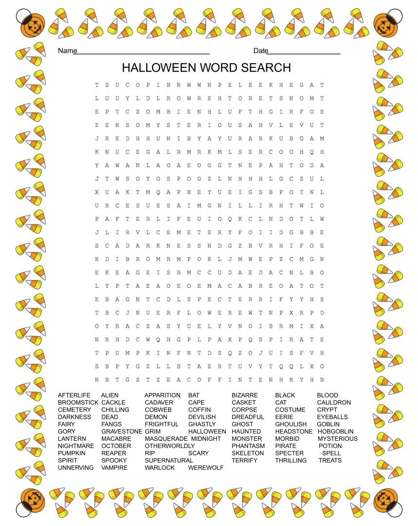 15 Best Fun Free Printable Halloween Worksheets PDF for Free at Printablee