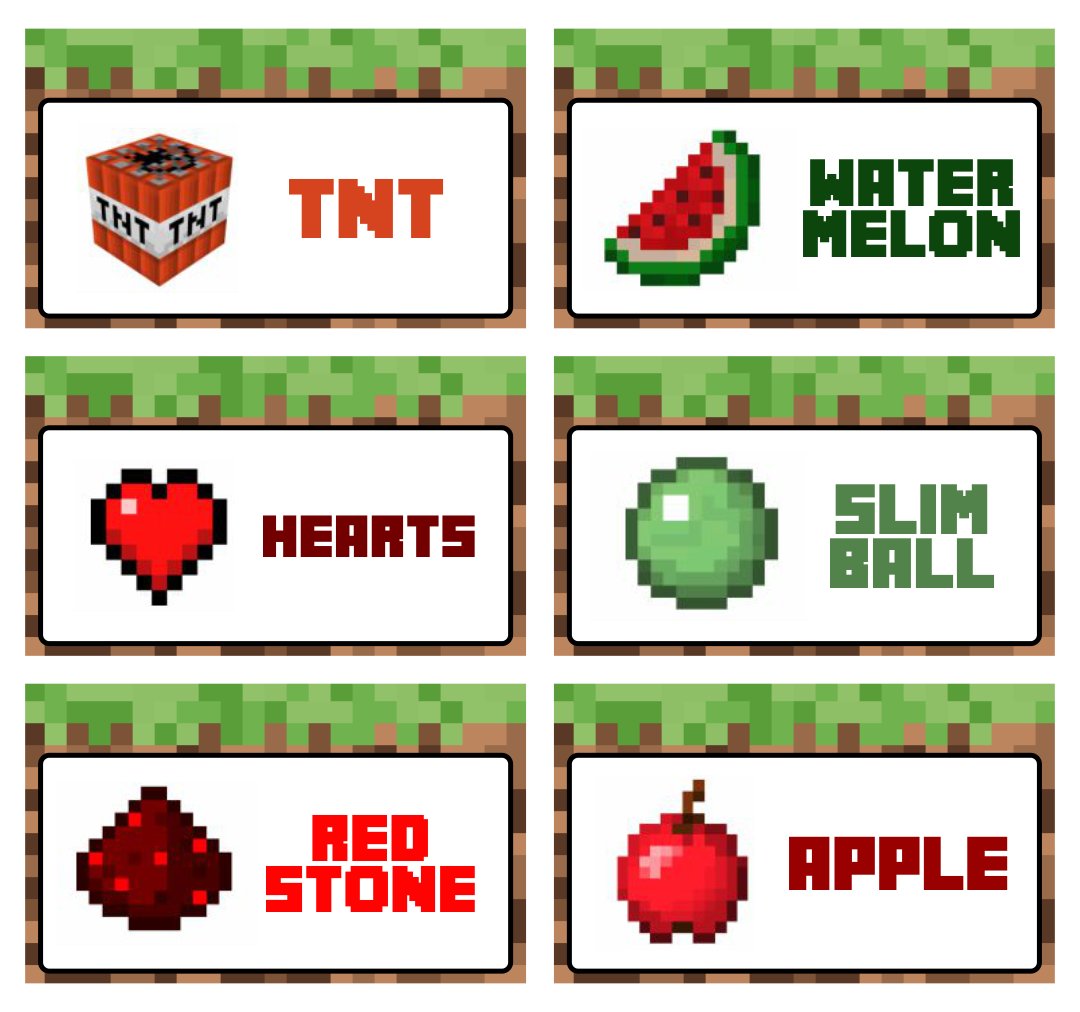 minecraft food posters